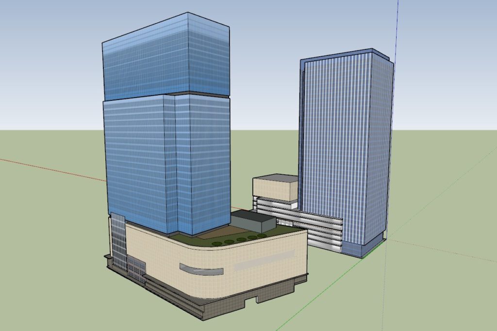 Umeda 3-chome PJ, 3D Model Comparsion, from .