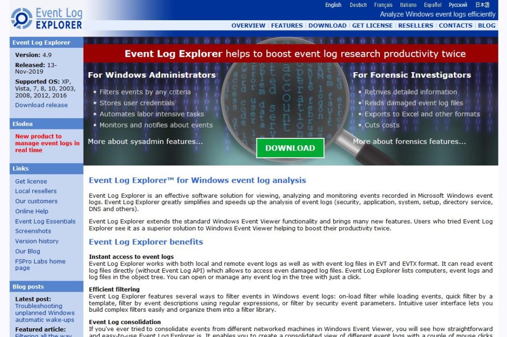 Event Log Explorer