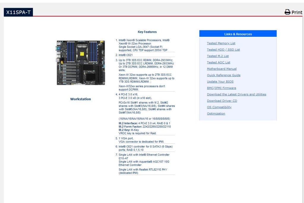 Sumermicro X11SPA-T