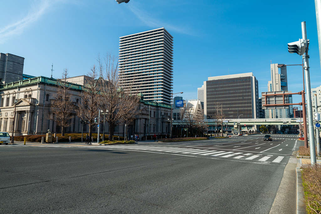 三菱ビルディング：日本銀行大阪支店と新ダイビル
